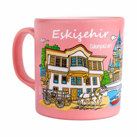 Eskişehir Temalı Seramik Renkli Baskılı Kupa 82x90 mm - 1