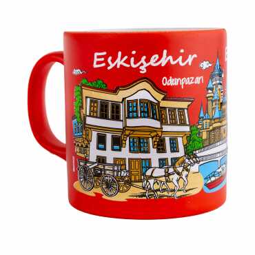 Eskişehir Temalı Seramik Renkli Baskılı Kupa 82x90 mm - 5