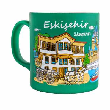 Eskişehir Temalı Seramik Renkli Baskılı Kupa 82x90 mm - 9