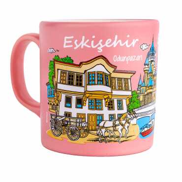 Eskişehir Temalı Seramik Renkli Baskılı Kupa 82x90 mm - 10