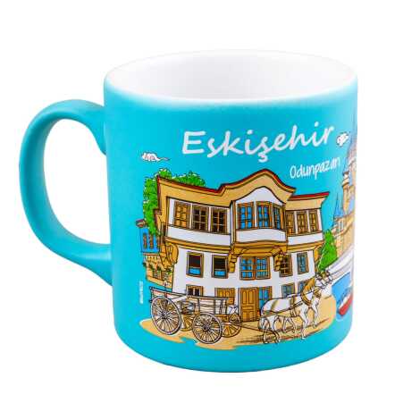 Toptan Eskişehir Temalı Seramik Renkli Baskılı Kupa 82x90 mm - 4
