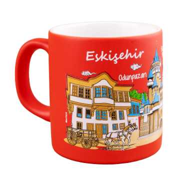 Toptan Eskişehir Temalı Seramik Renkli Baskılı Kupa 82x90 mm - 5