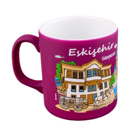 Toptan Eskişehir Temalı Seramik Renkli Baskılı Kupa 82x90 mm - 6