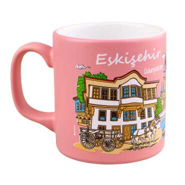 Toptan Eskişehir Temalı Seramik Renkli Baskılı Kupa 82x90 mm - 10