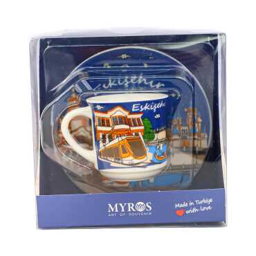 Eskişehir Temalı Tekli Porselen Kahve Fincanı - Myros