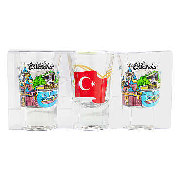 Eskişehir Temalı Üçlü Shot Bardak - Myros