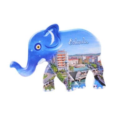Eskisehir Themed Customised UV Printed Plastic Base Elephant Shaped  Fridge Magnet 86x62 mm - 3