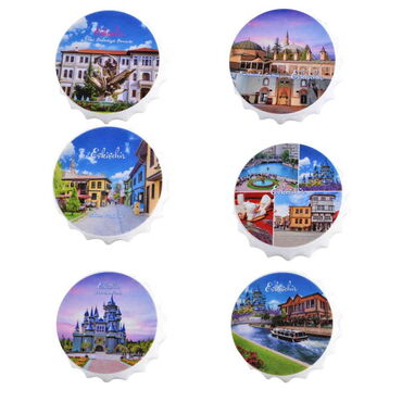 Eskisehir Themed Customised Uv Printed Bottle Cap Shaped Plastic Base  Bottle Opener  63x15 mm - 2