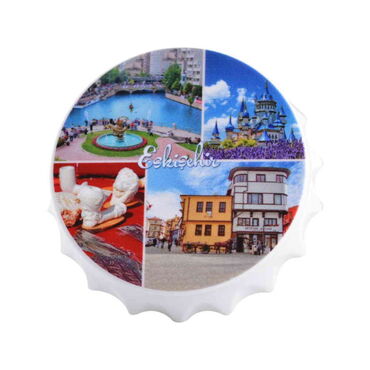 Eskisehir Themed Customised Uv Printed Bottle Cap Shaped Plastic Base  Bottle Opener  63x15 mm - 4