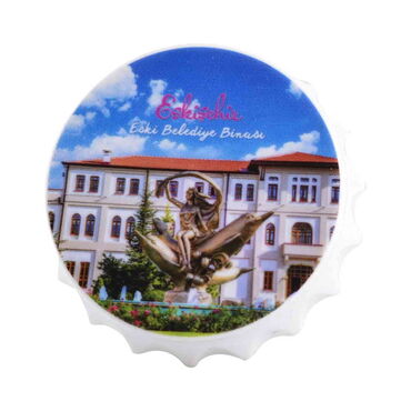 Eskisehir Themed Customised Uv Printed Bottle Cap Shaped Plastic Base  Bottle Opener  63x15 mm - 7