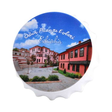 Eskisehir Themed Customised Uv Printed Bottle Cap Shaped Plastic Base  Bottle Opener  63x15 mm - 11