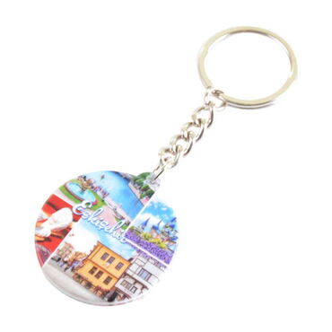 Eskisehir Themed Customised UV Printed Plastic Base Square Keyring 38x100 mm - 6