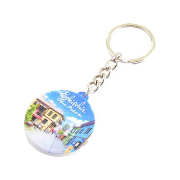 Eskisehir Themed Customised UV Printed Plastic Base Square Keyring 38x100 mm - 8