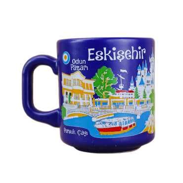 Eskişehir Themed Traditional Ceramic Cappuccino Mug - 3