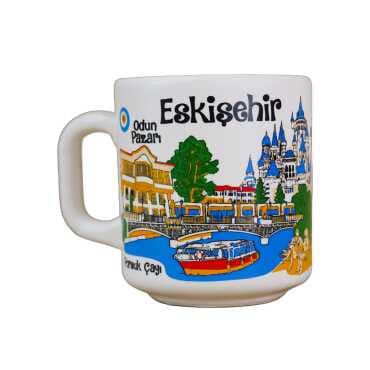 Eskişehir Themed Traditional Ceramic Cappuccino Mug - 4