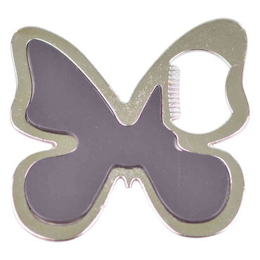 Eskisehir Themed Butterfly Shaped Metal Magnetic Bottle Opener 70x70 mm - Thumbnail