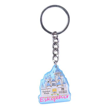 Myros - Eskisehir Themed Custom Shape Double Sided Printed Epoxy Keychain