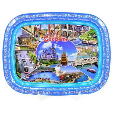 Myros - Eskisehir Themed Customised Printed Tin Serving Tray 305x235 mm