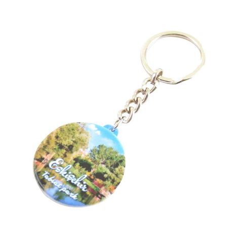 Eskisehir Themed Customised UV Printed Plastic Base Square Keyring 38x100 mm