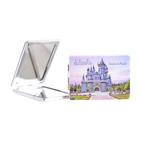 Eskisehir Themed Customised Uv Printed Rectangle Compact Mirror 85x62x11 mm