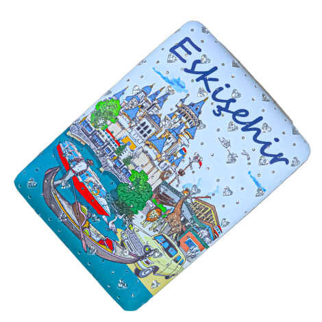 Eskişehir Themed Myros Rectangular PU Mirror - 6