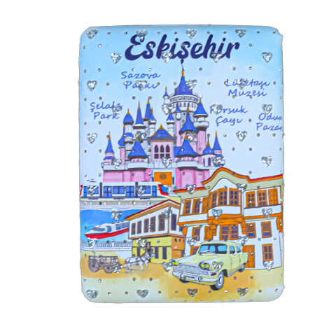 Eskişehir Themed Myros Rectangular PU Mirror - 5