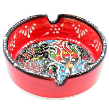 Eskisehir Themed Turkish Ceramic Special Relief Ashtray Small Size - Thumbnail