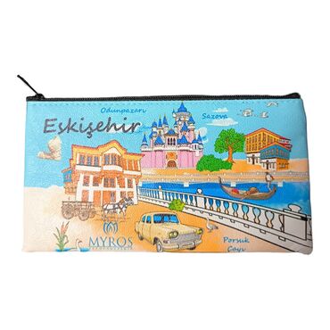 Eskisehir Themed Turkish Woven Wallet 183x97x8 mm - Thumbnail