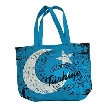 Aging Effect T rkiye Themed Beach Bag - Standart - 5
