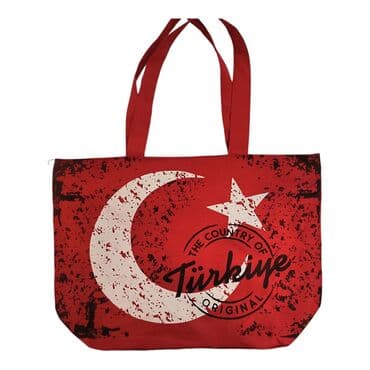 Aging Effect T rkiye Themed Beach Bag - Standart - 6