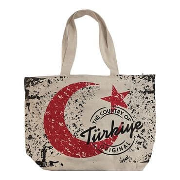 Aging Effect T rkiye Themed Beach Bag - Standart - 8