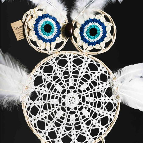 Evil Eye Lace Owl Dreamcatcher