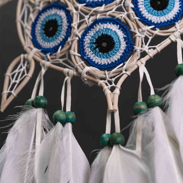 Evil Eye Lace Turtle Dreamcatcher - Thumbnail