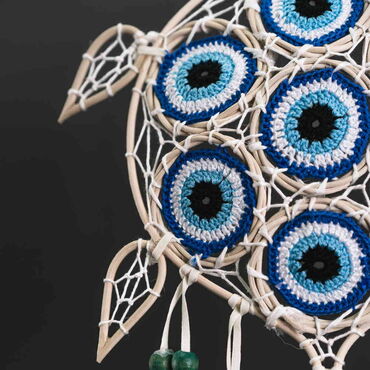 Evil Eye Lace Turtle Dreamcatcher - Thumbnail