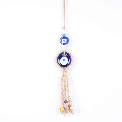 Evil Eye Macrame Oval Shaped Macrame Framing Wall Hanging - 1