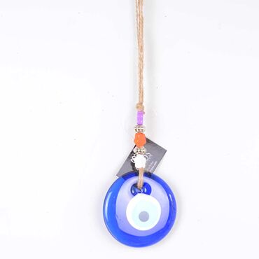 Evil Eye Macrame Oval Shaped Three Orta Bead Detailed Wall Hanging - 4