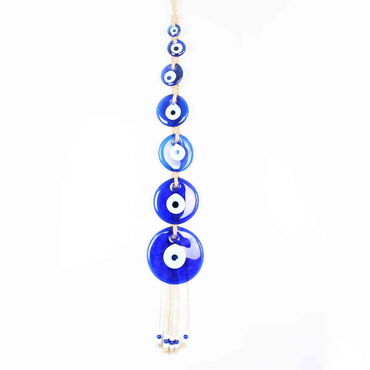 Evil Eye Macrame Seven Size Oval Shaped Wall Hanging - Myros