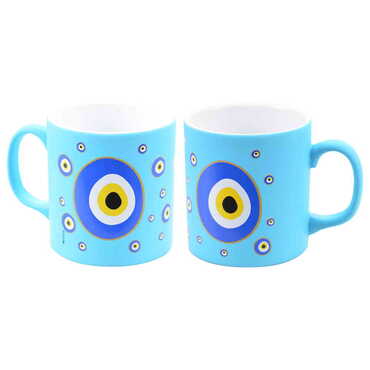 Evil Eye Themed Ceramic Custom Printed Mug - Thumbnail