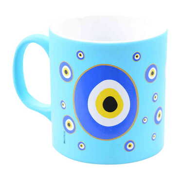 Evil Eye Themed Ceramic Custom Printed Mug - Thumbnail