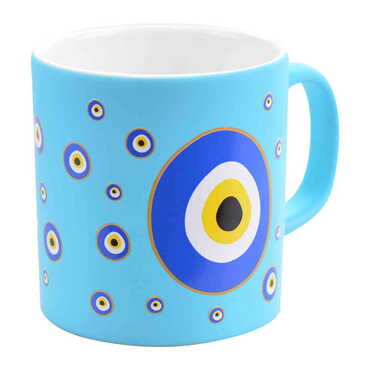 Evil Eye Themed Ceramic Custom Printed Mug - Thumbnail