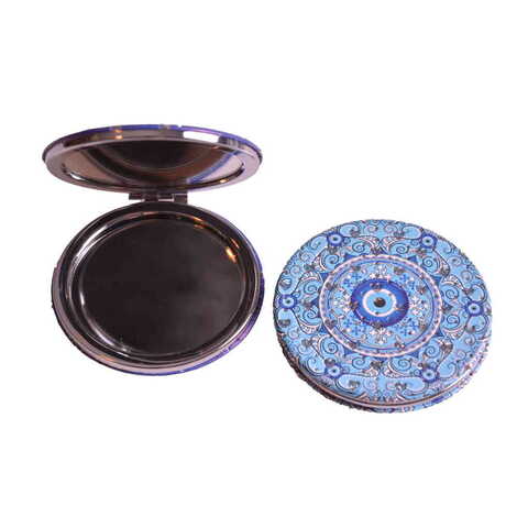 Evil Eye Themed Custom Printed Round Pocket Mirror