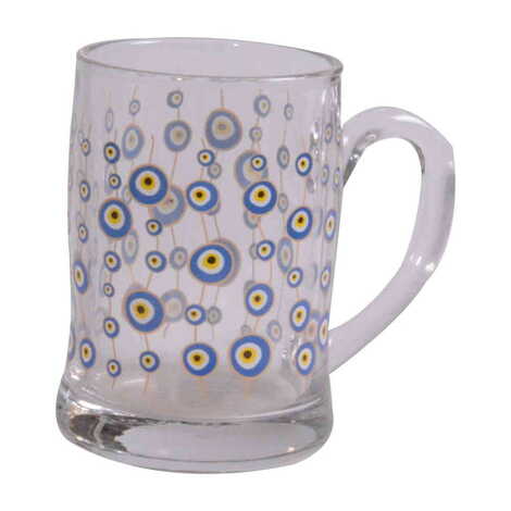 Evil Eye Themed Customised Glass Beer Mug