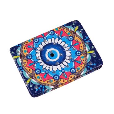 Evil Eye Themed Customised Uv Printed Rectangle Compact Mirror 85x62x11 mm - Thumbnail