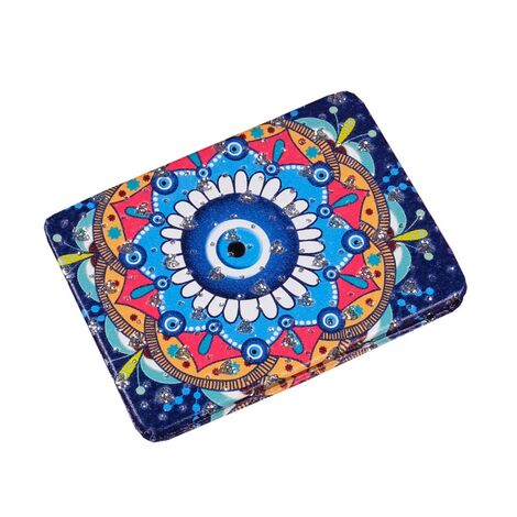 Evil Eye Themed Customised Uv Printed Rectangle Compact Mirror 85x62x11 mm