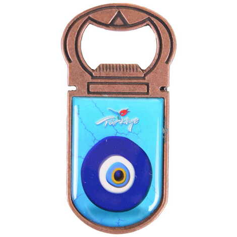 Evil Eye Themed Customizable Metal Magnetic Bottle Opener 40x95 mm