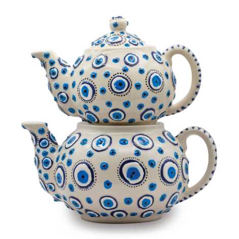 Evil Eye Themed Embossed Evil Eye Teapot Set - 1