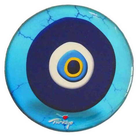 Evil Eye Themed Epoxy Dome Round Souvenir Fridge Magnet 67 mm