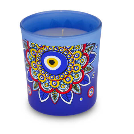 Evil Eye Themed Glass Candle - 1