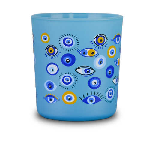 Evil Eye Themed Glass Candle - 2