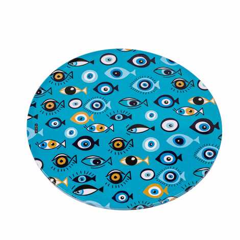 Evil Eye Themed Metal Trivet - 6